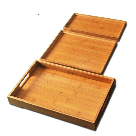 Serving tray bamboo wooden tea tray with handlesoriarm tea shop
