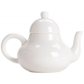  White Porcelain Pear-shaped Teapot