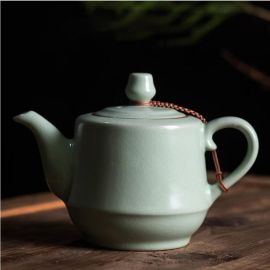 Ru Ware Celadon Ceramic Teapot and Cup Set