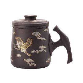 Yixing Zisha Clay Tea Mug with Infuser and Lid